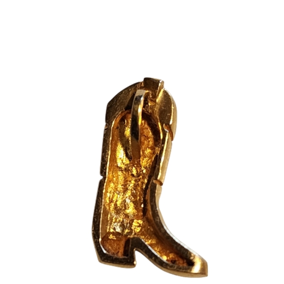 SALE 14K Genuine Gold Cowboy BootNecklace / Charm